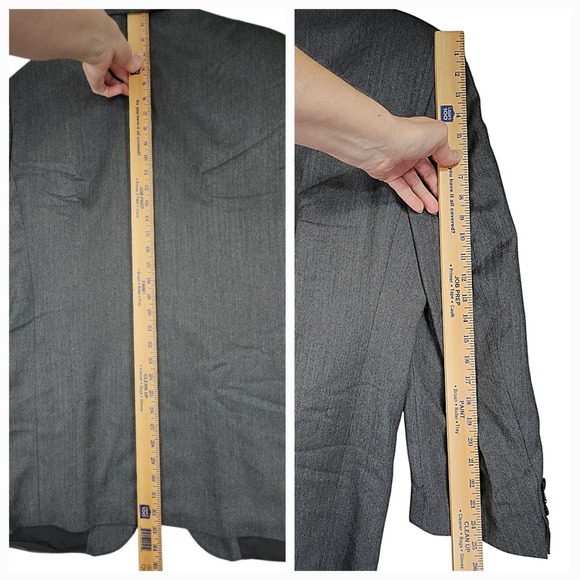 Vtg John W Nordstrom Cashmere Blazer 42R Men Herringbone Gray Italy Canada Retro - Picture 6 of 12